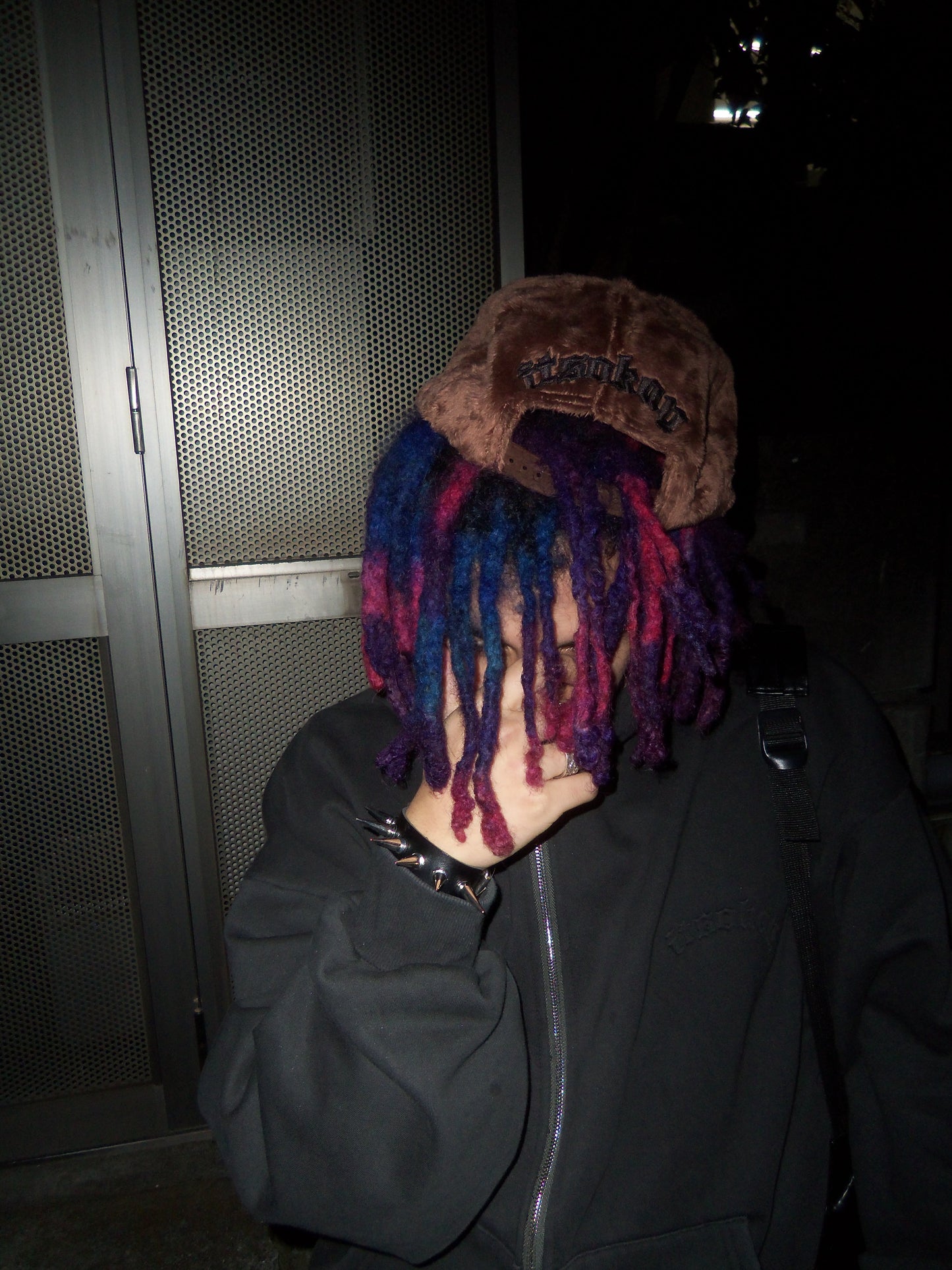 OK Monogram Fuzzy Snapback Hat