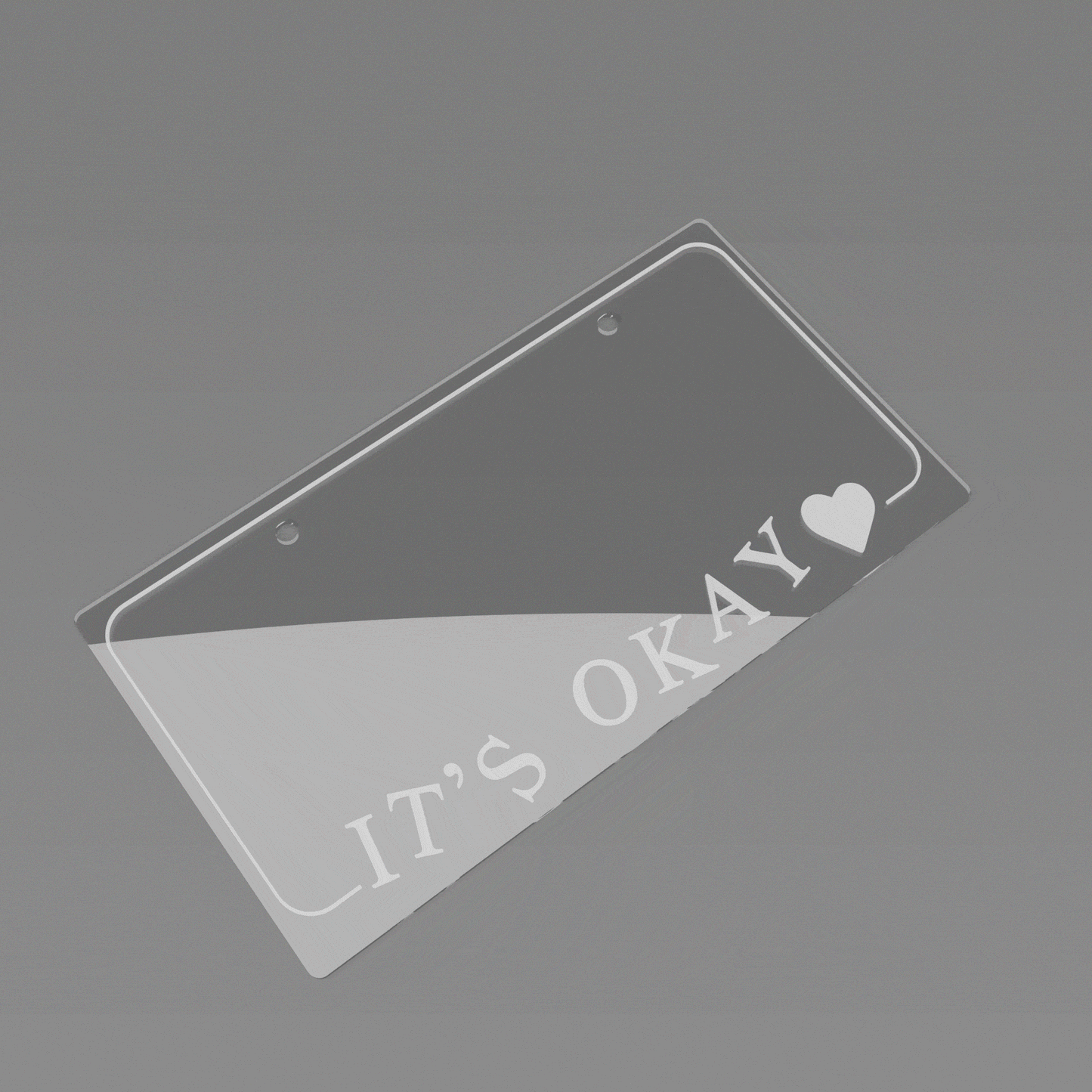 LED It's Okay Number Plate