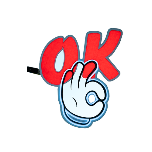 ITSOKAY OK Hand LED Sticker