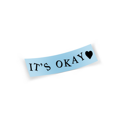 Blue ribbon with 'IT'S OKAY