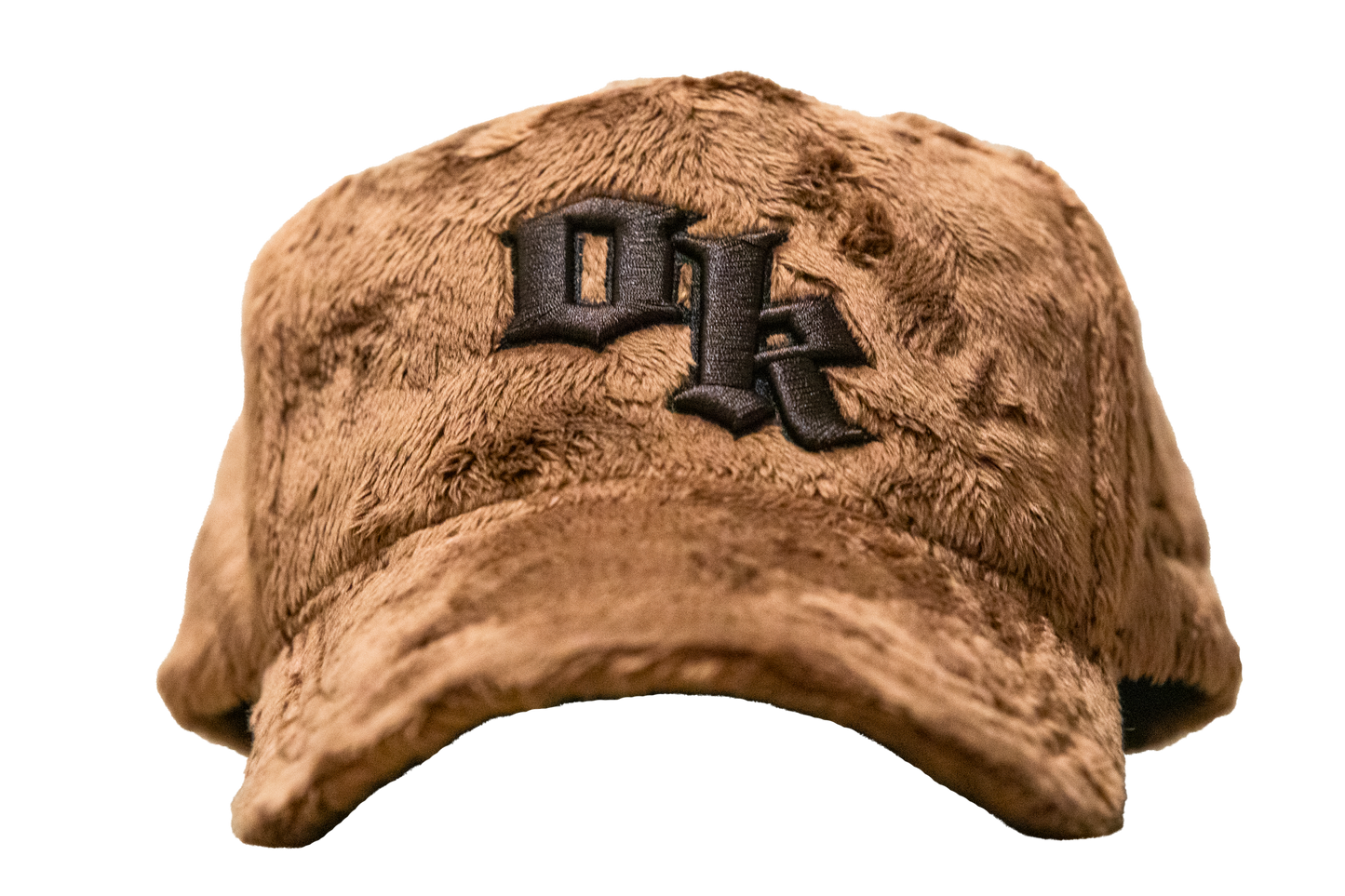 OK Monogram Fuzzy Snapback Hat