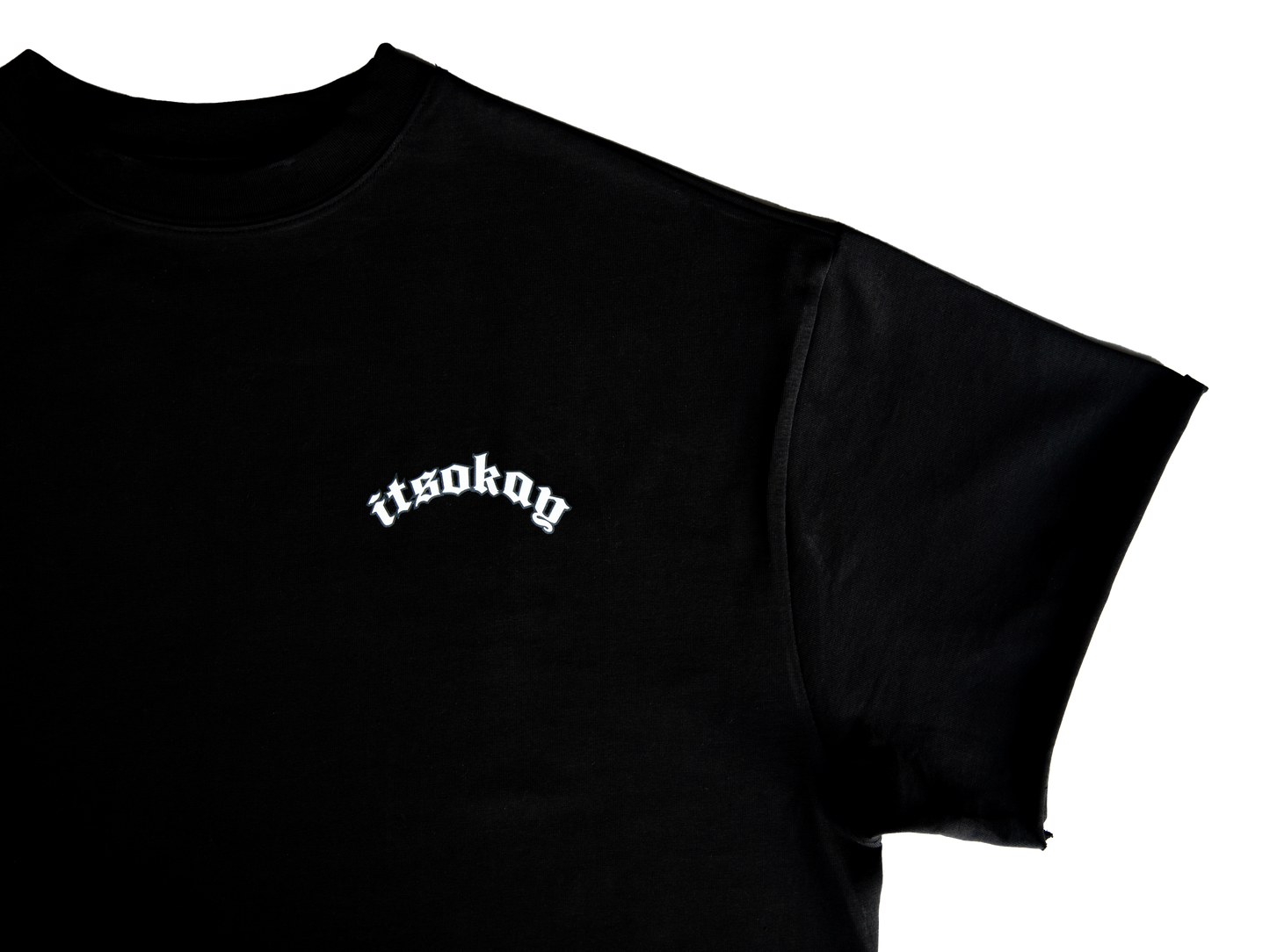 GOODLUCK Cropped Tee Black