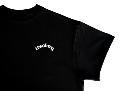 GOODLUCK Cropped Tee Black