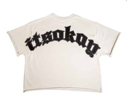 GOODLUCK Cropped Tee White