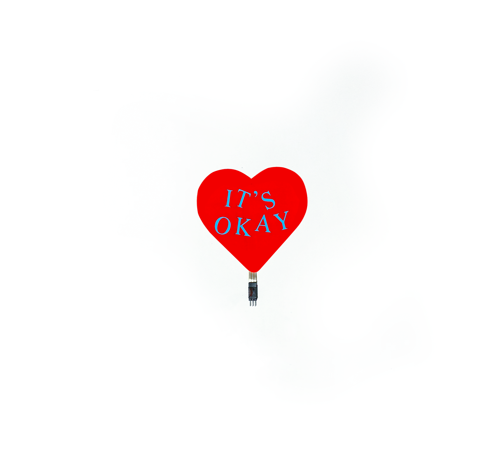 ITSOKAY Heart LED Sticker Red