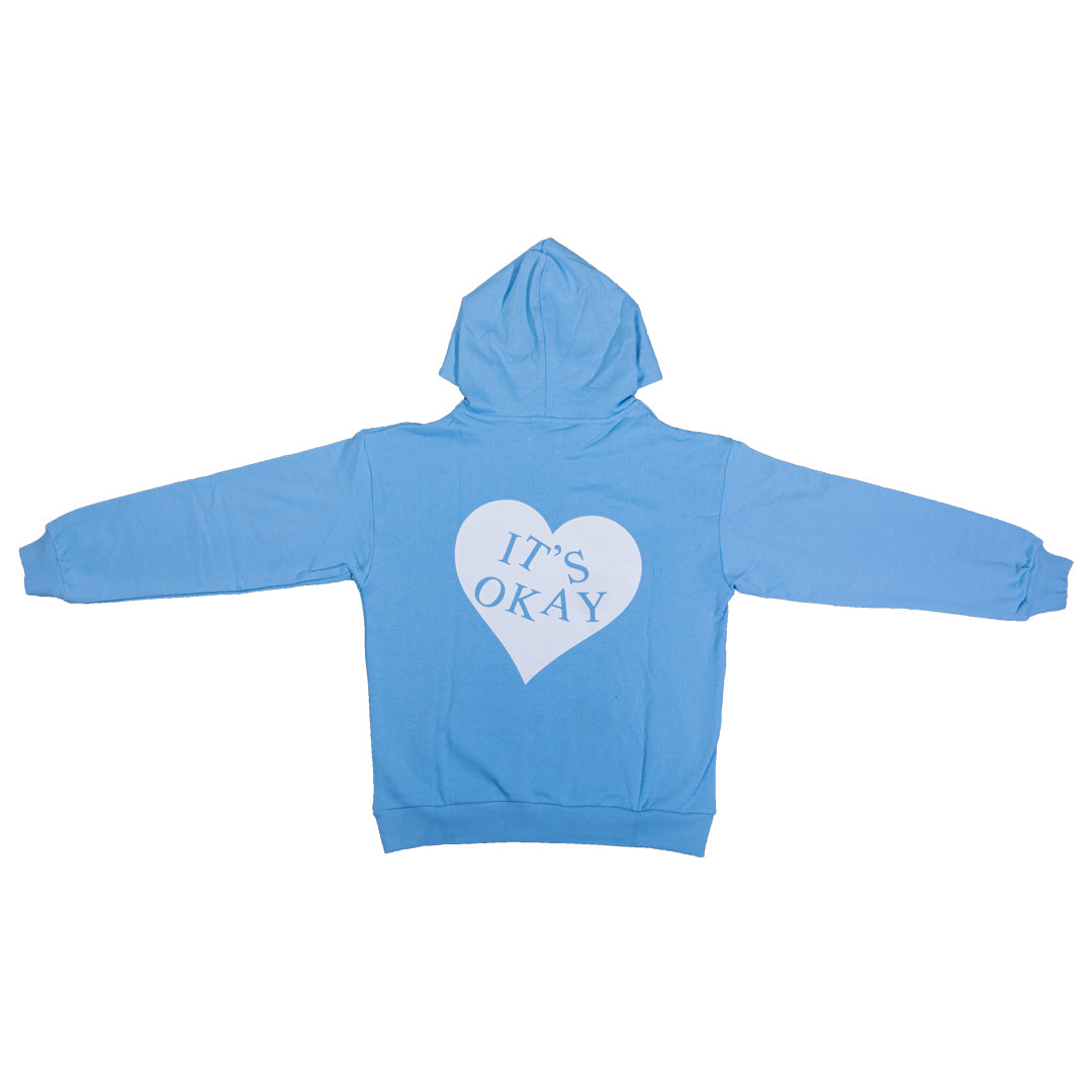 ITSOKAY Heart Graphic Pullover Baby Blue