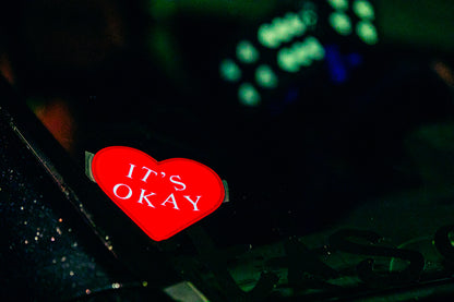 ITSOKAY Heart LED Sticker Red